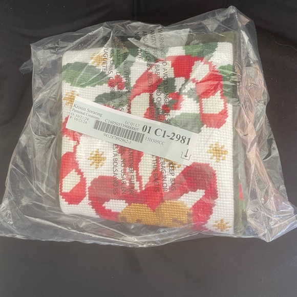 Personal Creations Vintage Needlepoint Stocking With The Name John - Picture 5 of 8